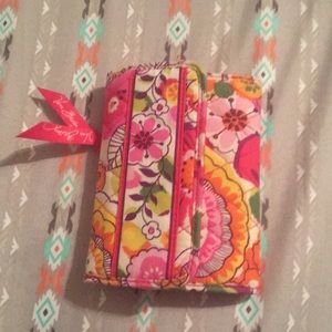 Flower pink print wallet